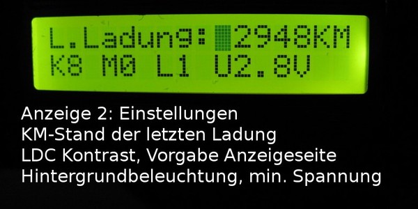 Anzeige 2: Einstellungen